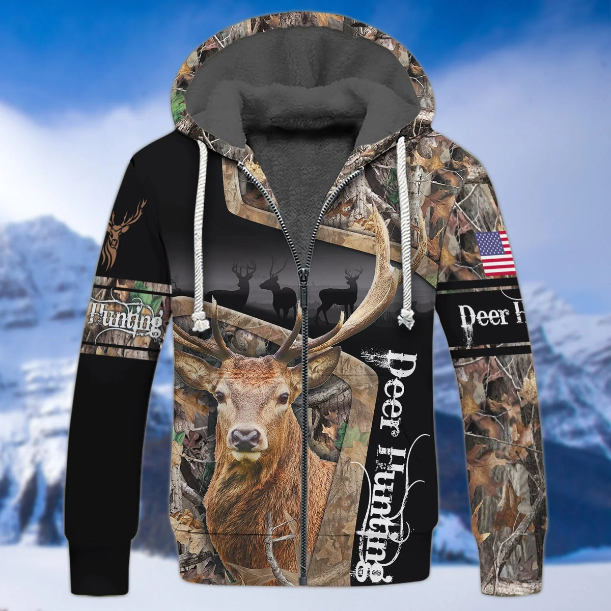 Deer Hunting America Flag 3D Shirts For Men and Women HNT0120