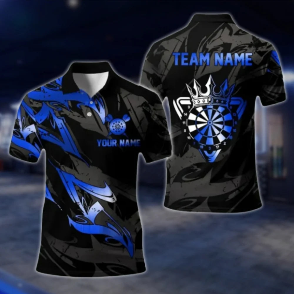 Custom Team Golden Black Dart Polo Shirt For Men, Custom Dart Team Shirts DAT0419