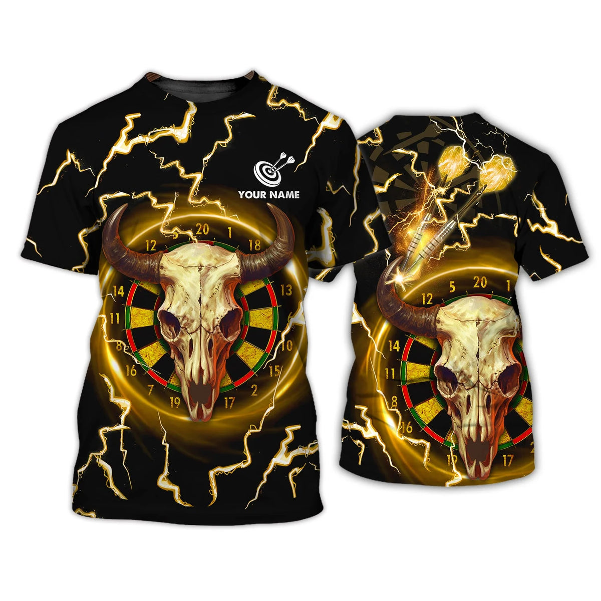 Personalized Name Bull And Darts 3D Printed Shirts ORN0252
