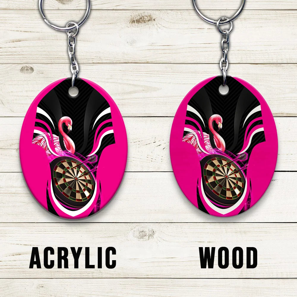 Flamingo Darts Keychain For Darts Team Player ORN0184