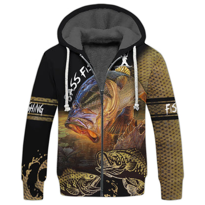 Bass Fishing On Skin 3d Print Fishing Shirt For Men And Women Hoodie Tshirt FISH0077