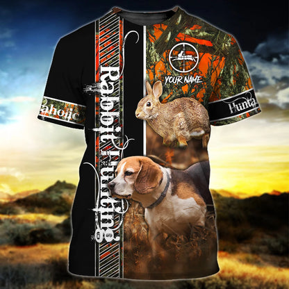 Rabbit Hunting - Beagle - Personalized Name 3D Tshirt 29 - Nvc97 HNT0226