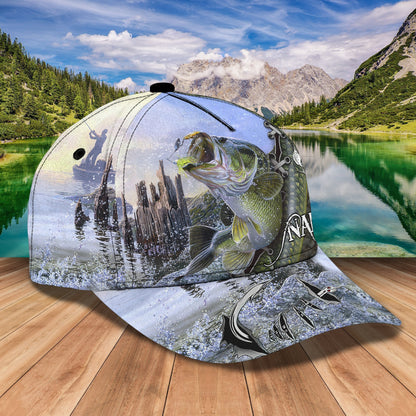 Bass Fishing - Personalized Name Cap 9 FISH0300