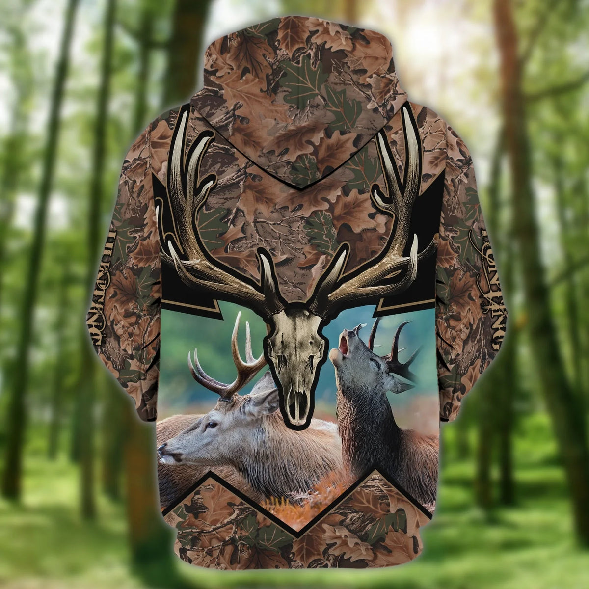 Hunting - Personalized Name 3D Zipper hoodie 110 - Mitru HNT0036