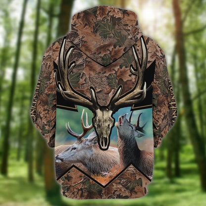 Hunting - Personalized Name 3D Zipper hoodie 110 - Mitru HNT0036