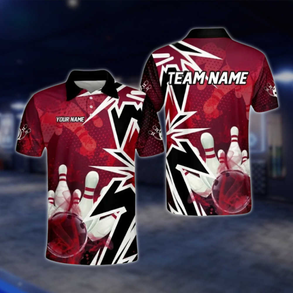Custom Blue Black Polo Bowling Team Shirts For Men, Custom Team Bowling Shirts BO0357 BOW0495
