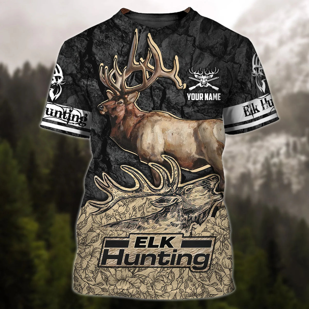 ELK Hunting 068 - Personalized Name 3D Tshirt - DAT93 HNT0300