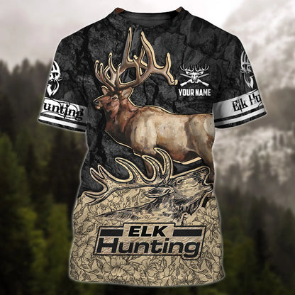 ELK Hunting 068 - Personalized Name 3D Tshirt - DAT93 HNT0300