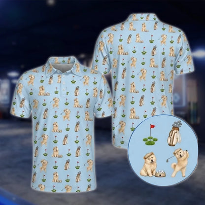 Men's Chow Chow Dog Golf Polo Shirt, Chow Chow Golf Shirt For Dog Lover GOF0028