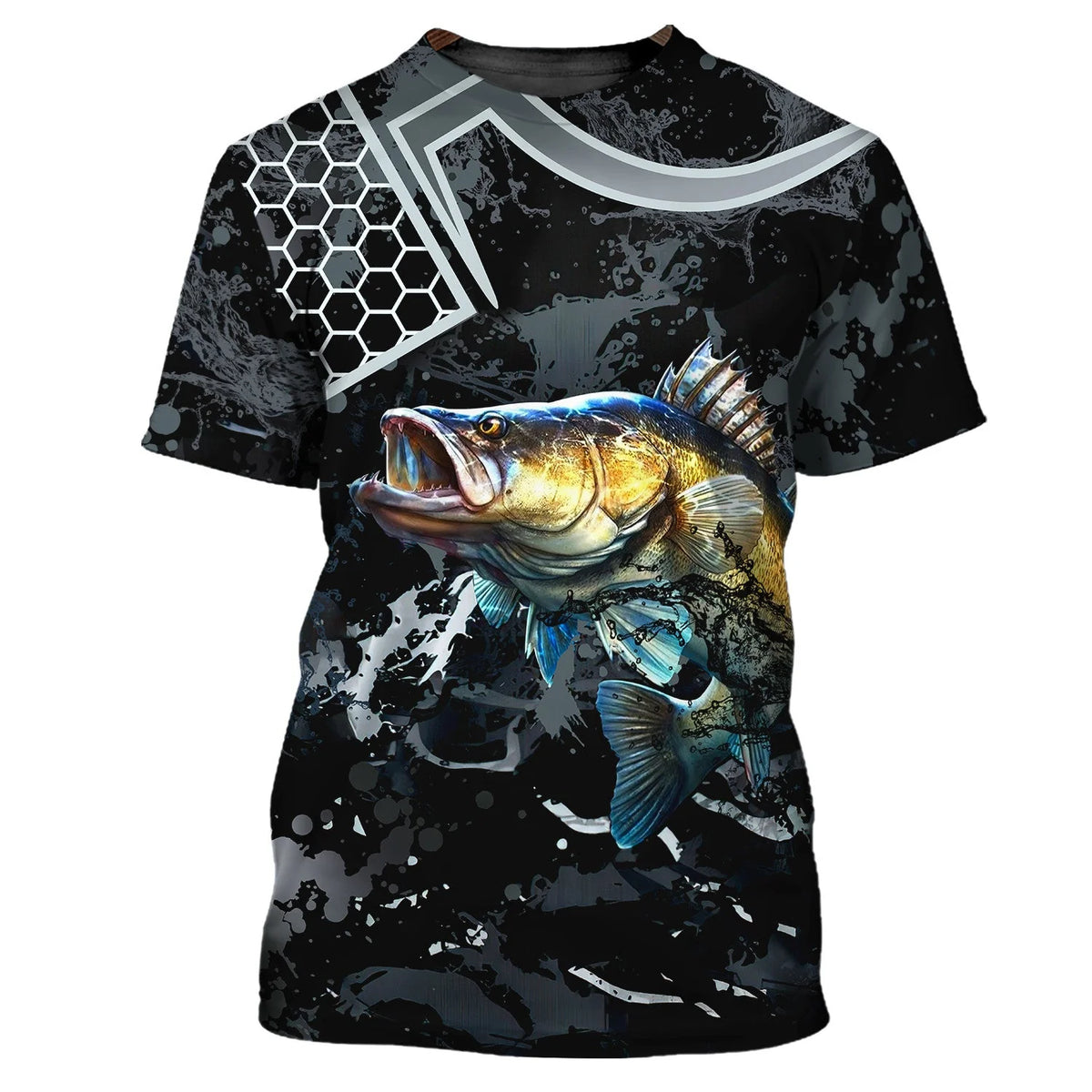 Bass Fishing Black 3D Hoodie Shirt For Men Hunting Life Hoodie Gifts FISH0070
