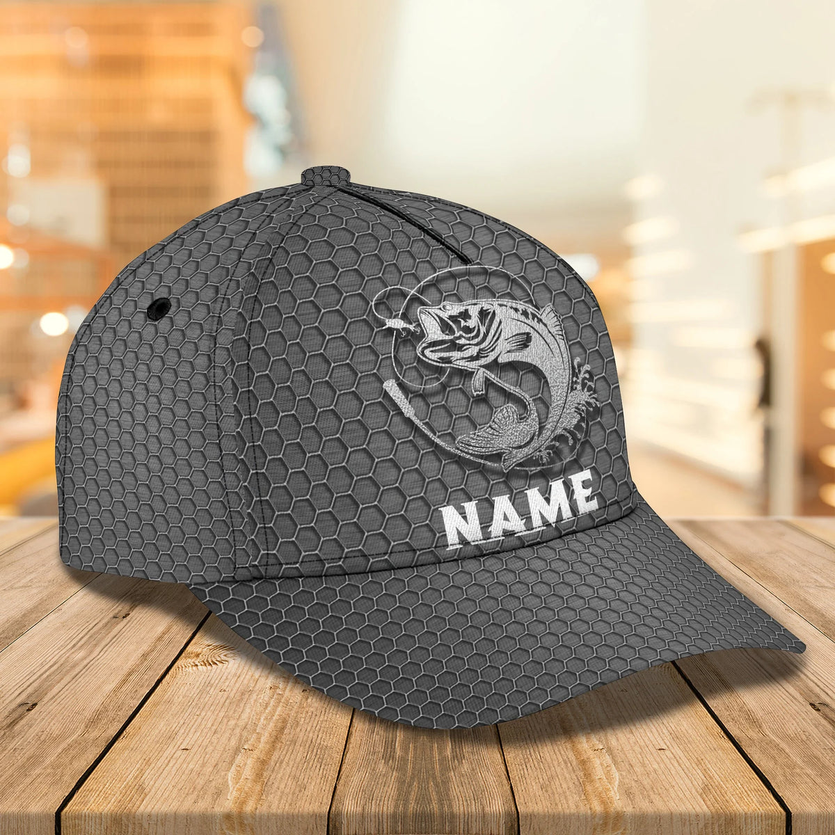 Fishing - Custom Name Curved Cap - Tad FISH0032