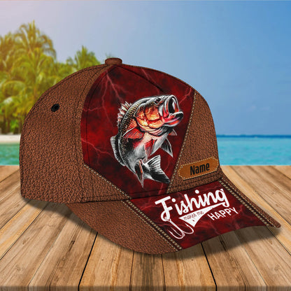 Bass Fishing - Personalize Name Cap - 254 FISH0279
