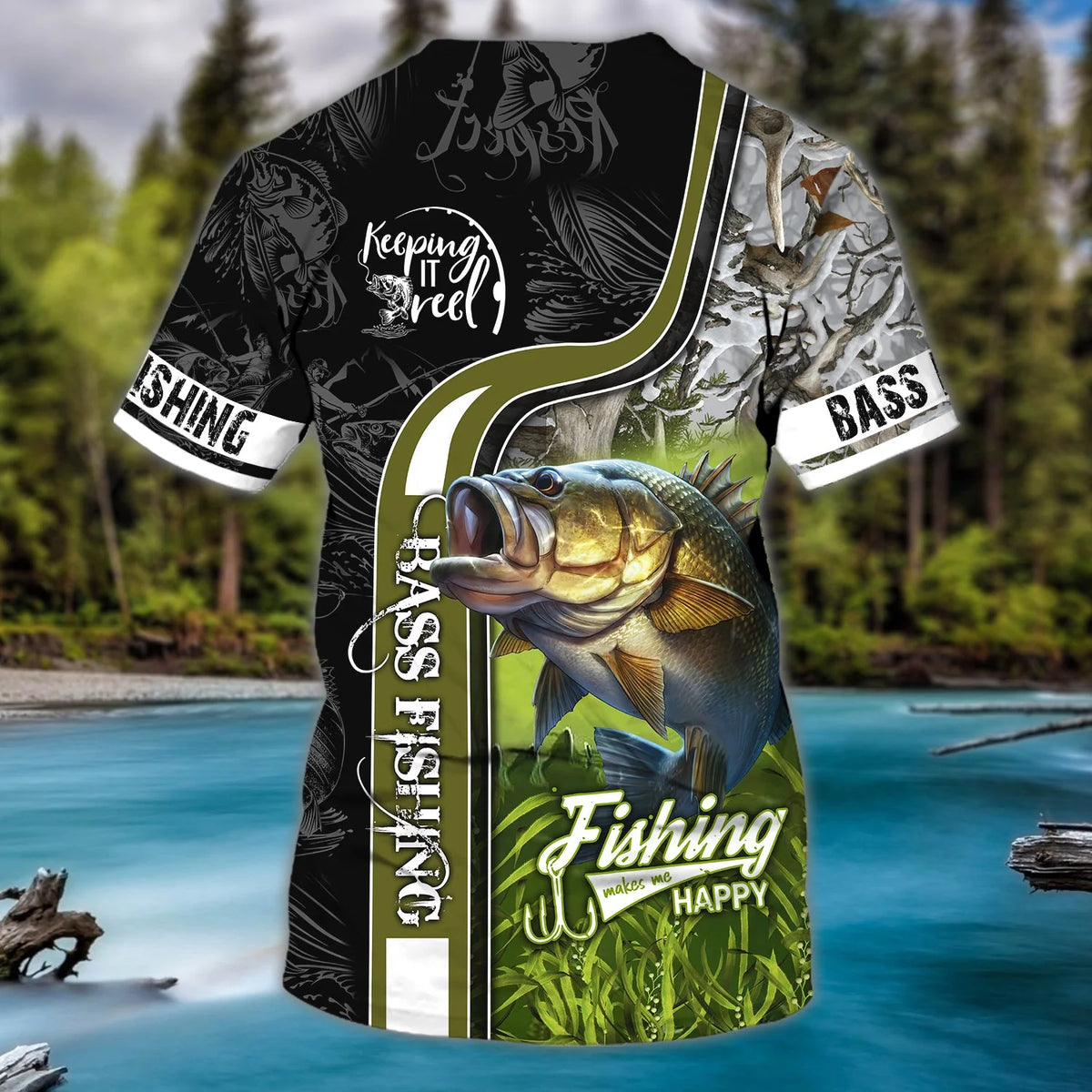 3D FISHING2 - Personalized Name 3D Tshirt - BY97 FISH0272