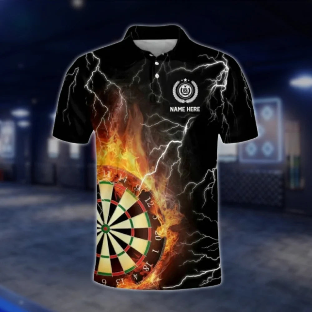 Personalized Hello Darkness My Old Friend I've Come To Play With You Again Skull Dart Mens Polo Shirt, Custom Skull Funny Dart Shirts DAT0248