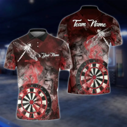 Custom Dragonfly Blue Darts Polo Shirt For Men, Personalized Dragonfly Darts Team Shirts DAT0329