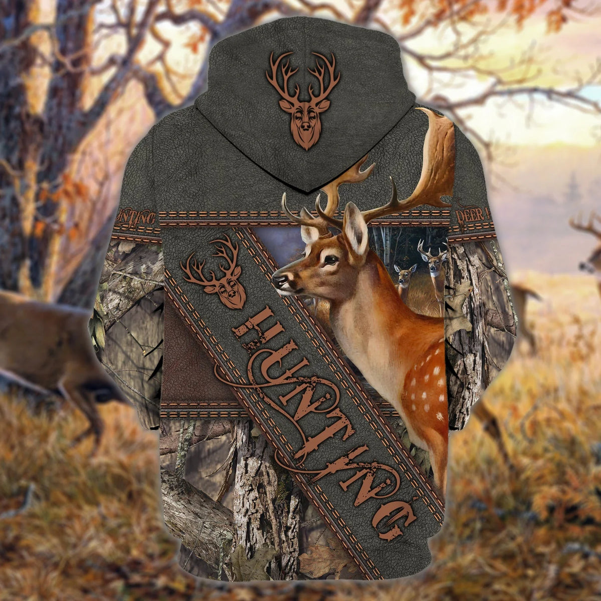 Hunting - Personalized Name 3D Zipper Hoodie - 143 HNT0056
