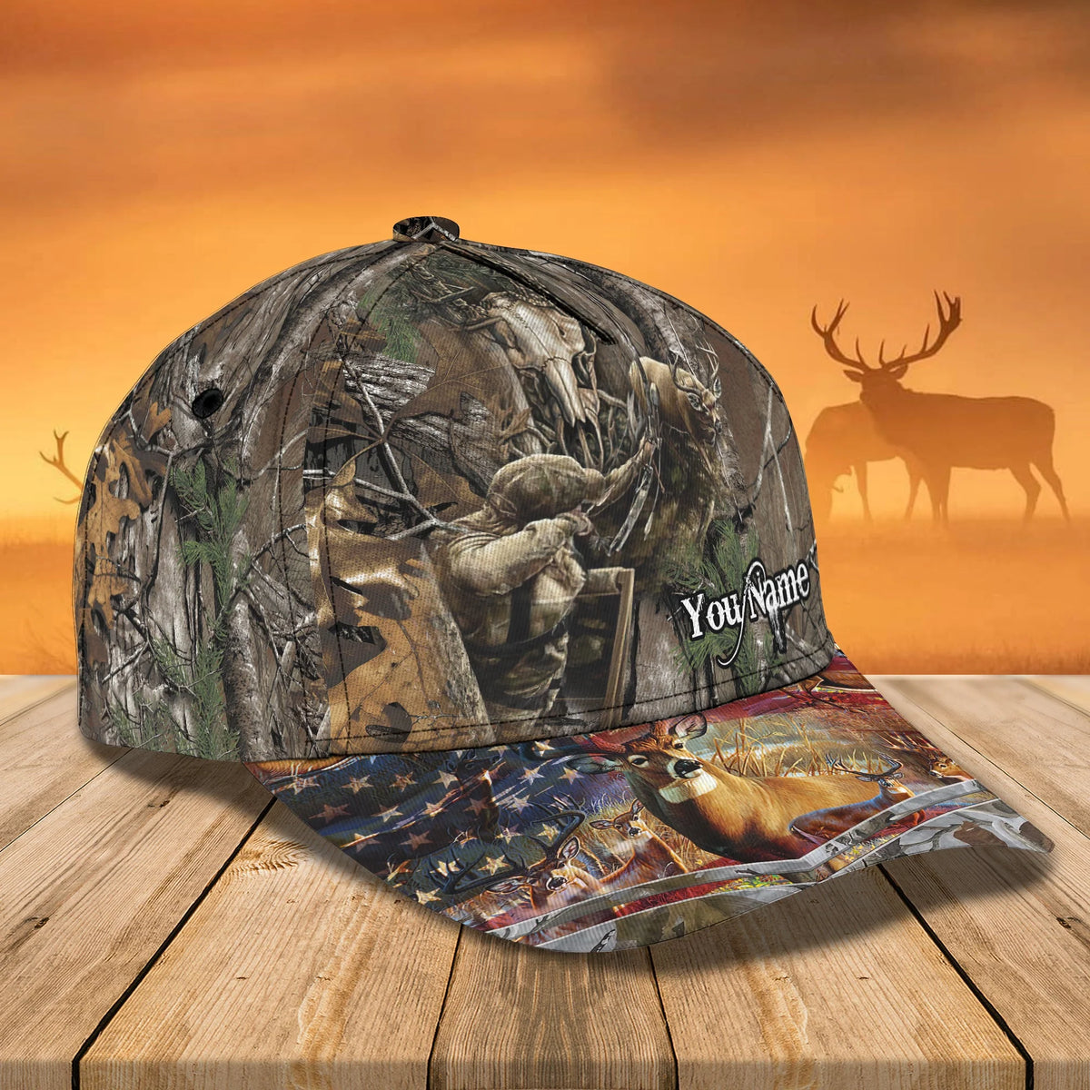Deer Hunting - Bow Hunting 2 - Personalized Name Cap 8 - Nvc97 HNT0154
