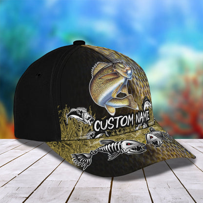 Walleye Fishing - Personalized Name Cap - Nmd 25 FISH0202