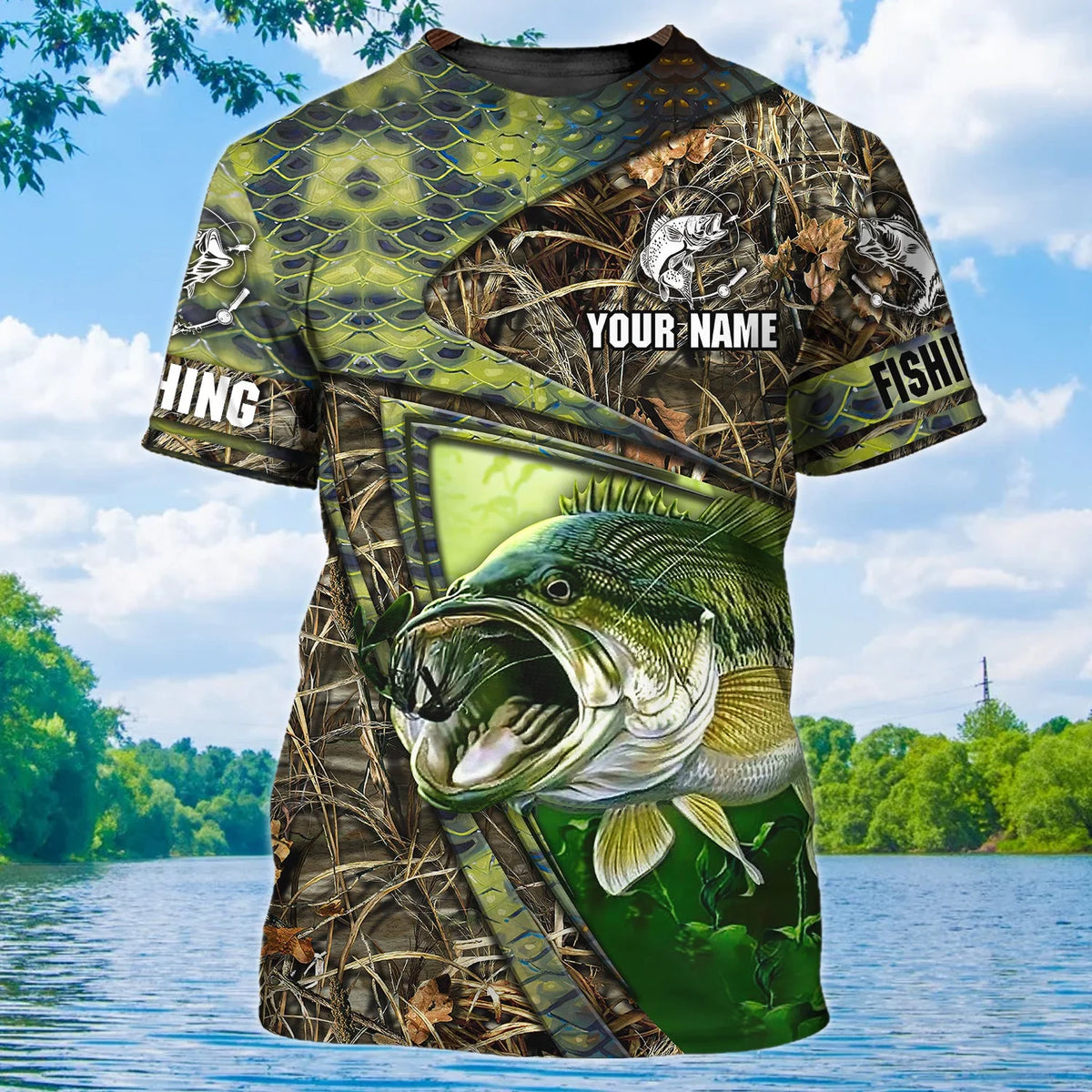 Fishing 007 - Personalized Name 3D T Shirt - 16hb FISH0265