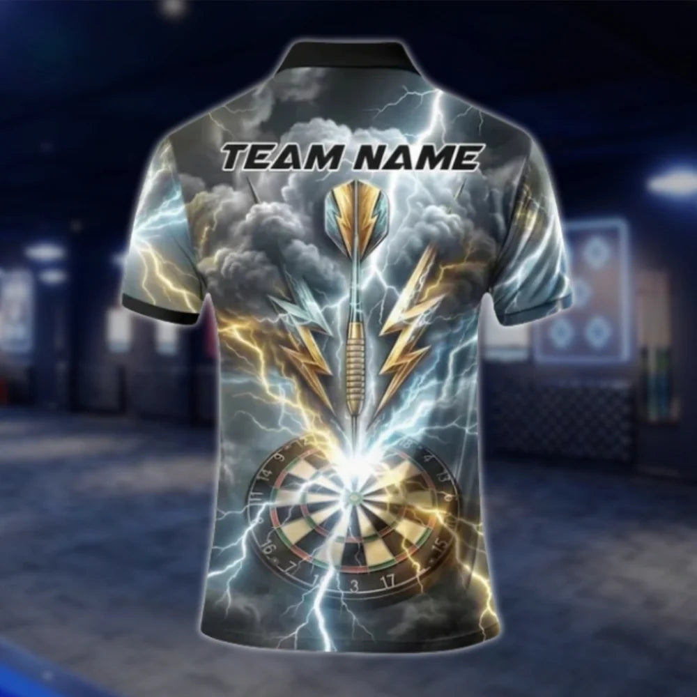 Custom Thunder Lightning Dart Polo Shirt Mens, Custom Thunder Dart Team Shirts DAT0304