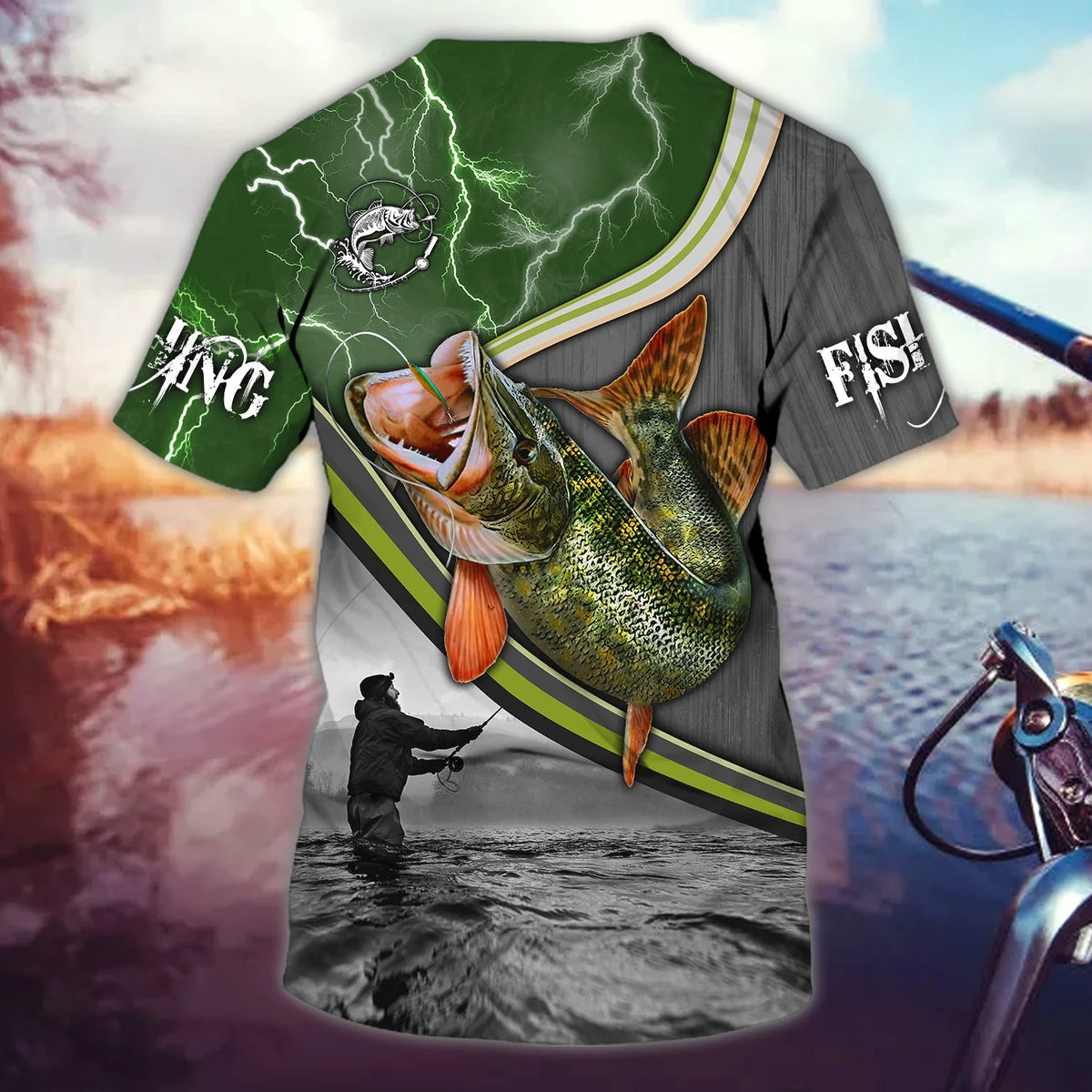 Pike fishing - Personalized Name 3D Tshirt - Lst149 FISH0195