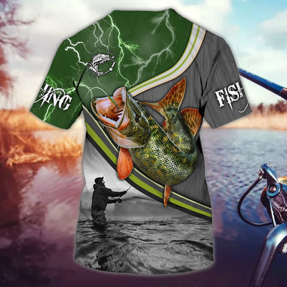 Pike fishing - Personalized Name 3D Tshirt - Lst149 FISH0195