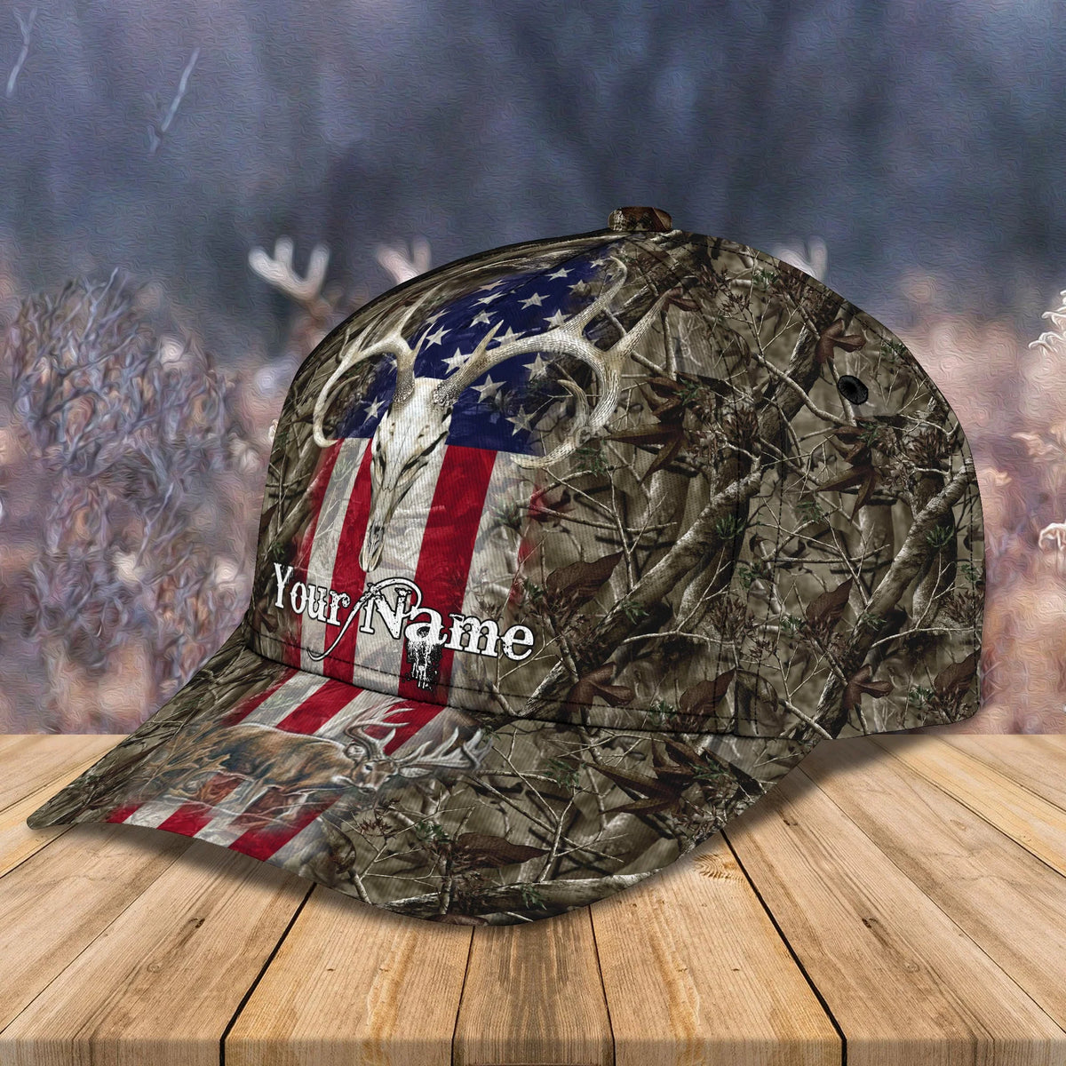 Deer Hunting 02 - Personalize Name Cap - TD97 HNT0192