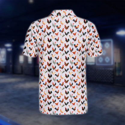 Men's Rooster Golf Polo Shirt, Rooster Golf Shirt For Chicken Lover GOF0146