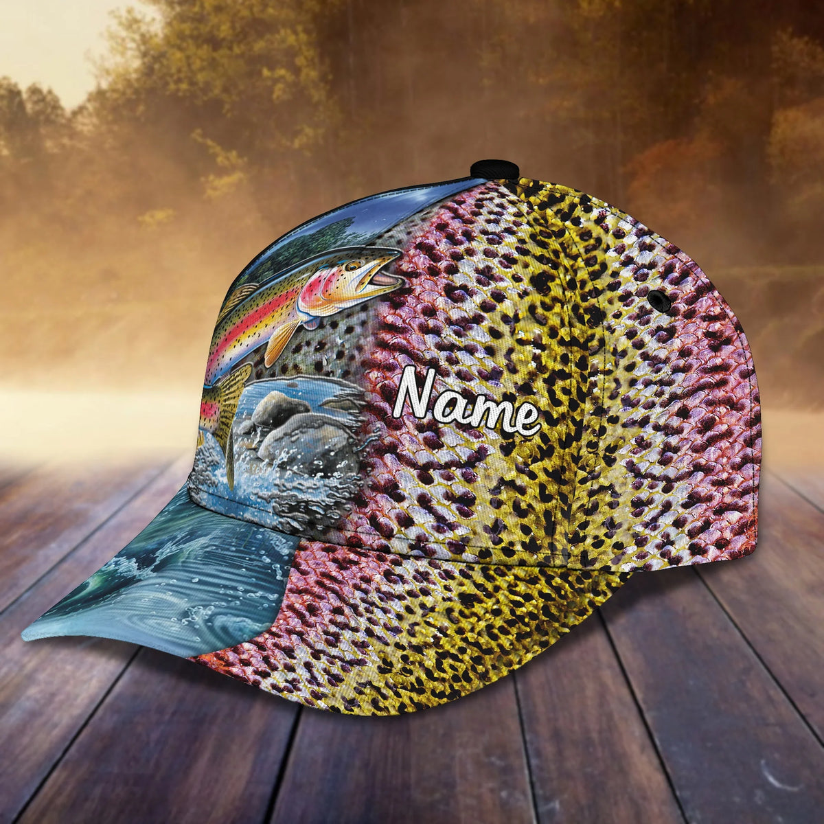 Trout Fishing 17 - Personalize Name Cap  - Loop - Ntp-178 FISH0225
