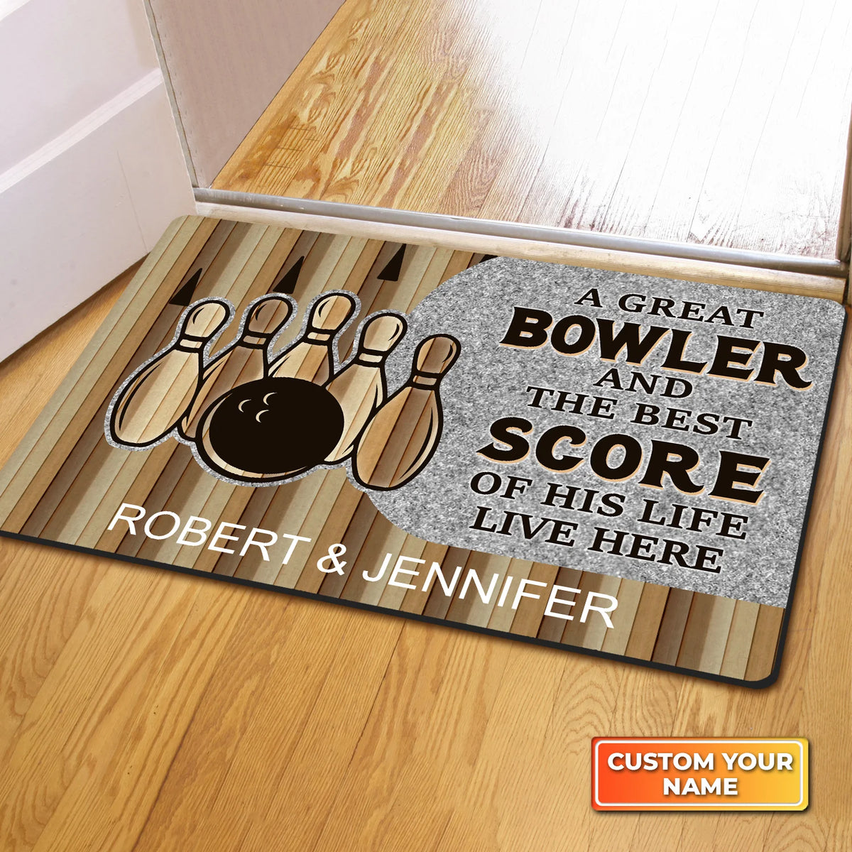 Bowling The Best Score Personalized Doormat Gift For Bowler ORN0156