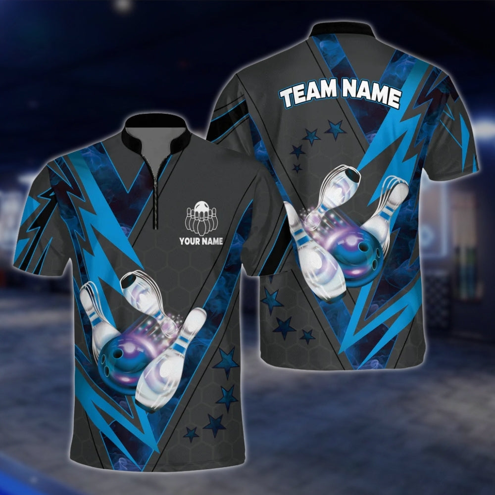 Men's Custom Team Black Red Bowling Jersey, Custom Bowling Shirts For Team BZ0080 BOW0465