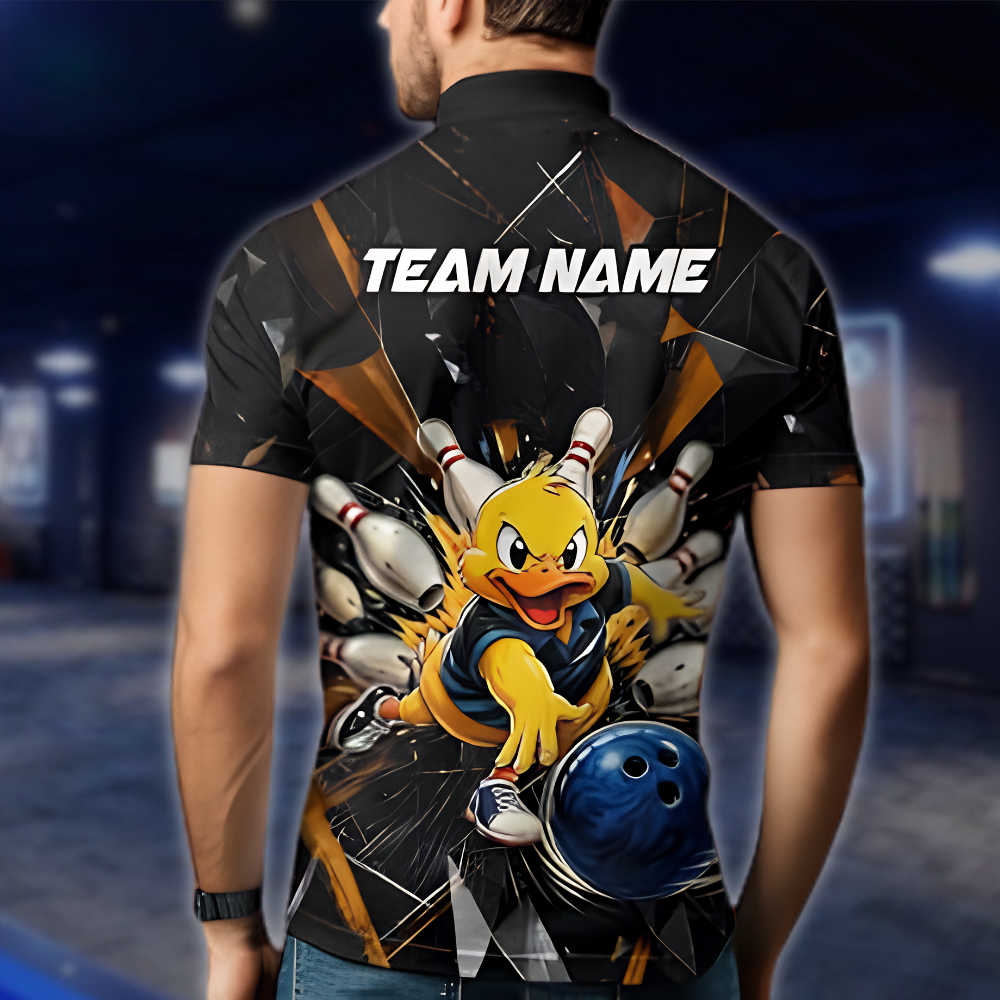Personalized Duck Bowling Mens Jersey, Custom Duck Bowling Shirt For Team BZ0888 BOW0055