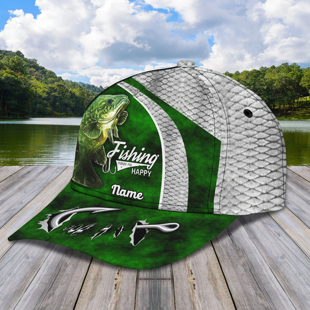 Murray Cod Fishing 16 - Personalize Name Cap  - Loop - Ntp-177 FISH0226