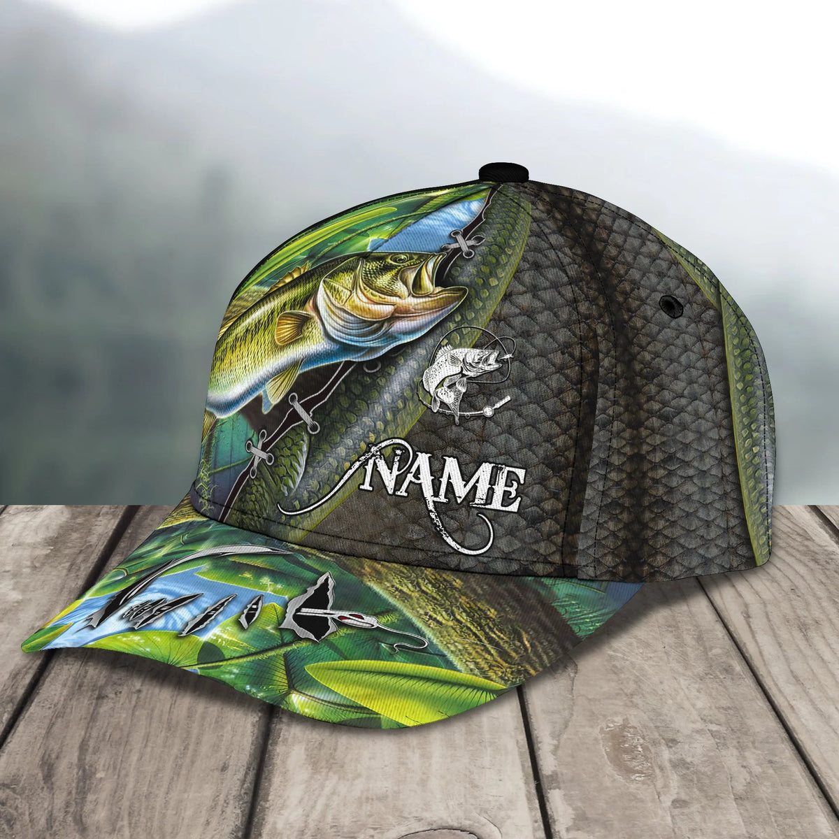 Bass Fishing 18 - Personalize Name Cap - 179 FISH0047