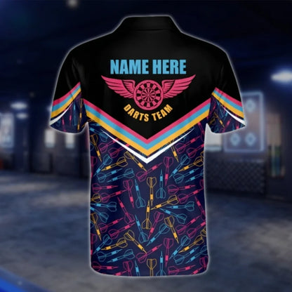 Custom Team Dart Polo Shirt For Men, Custom Dart Shirts DAT0463