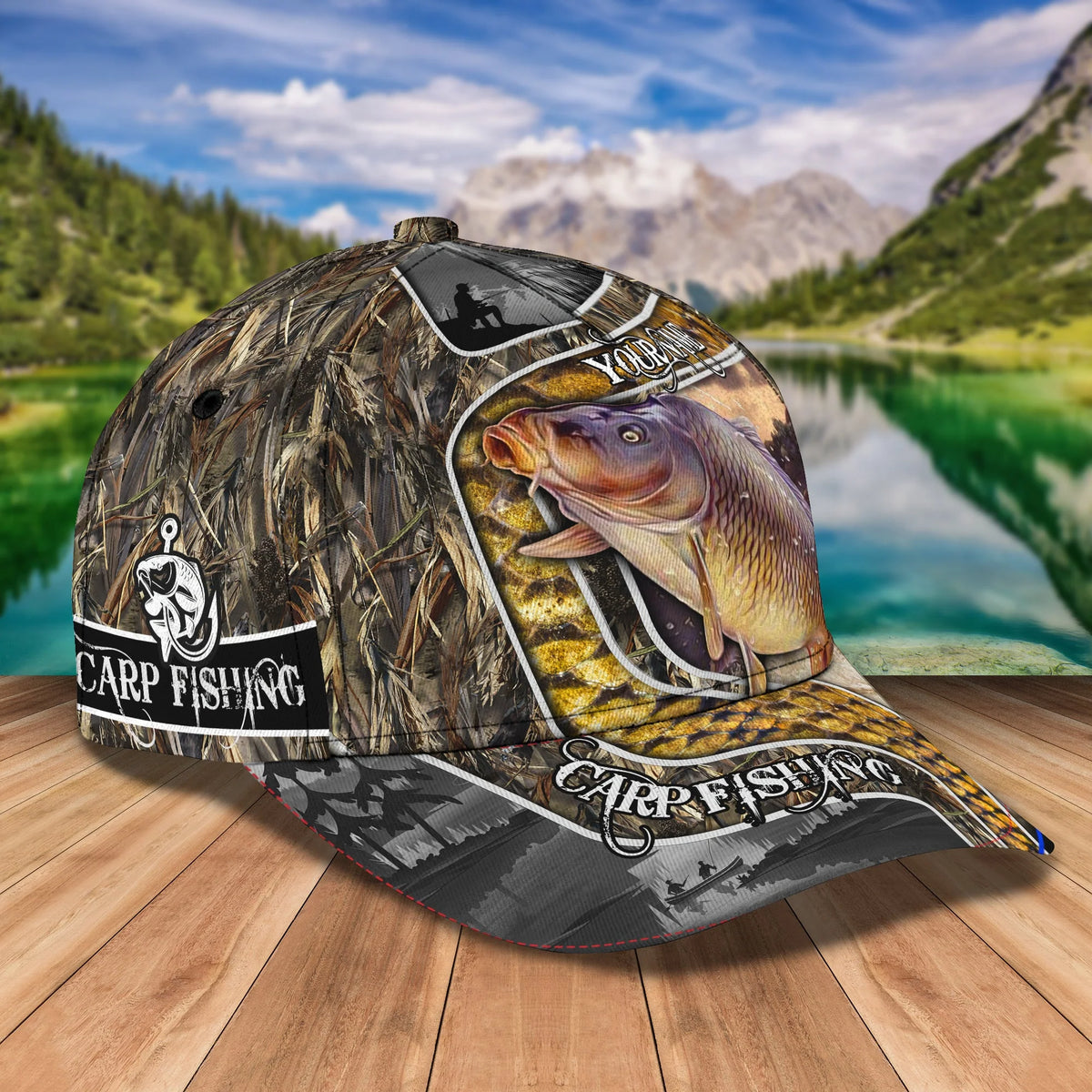 CARP Fishing- Personalized Name Cap - HN95 FISH0252