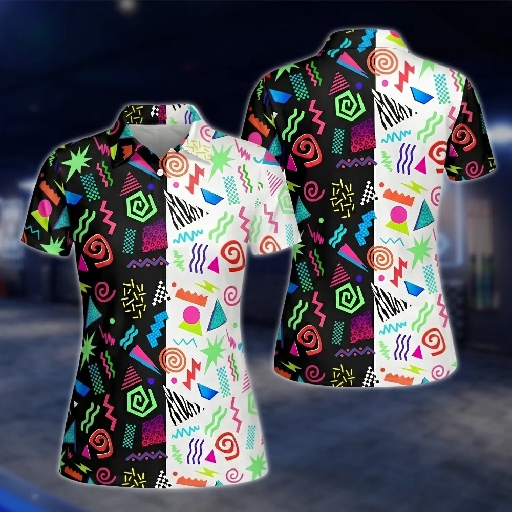 Matching Retro 80s Golf Polo Shirt For Men And Women, Couple Matching Golf Shirt GOF0116