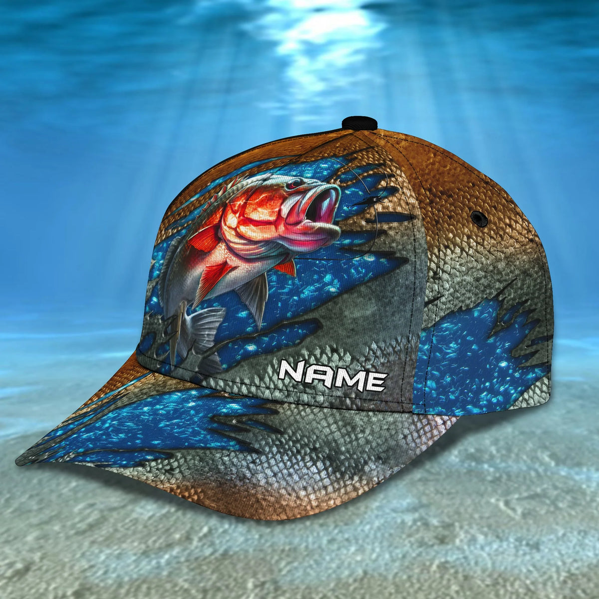 Fishing 03- Personalize Name Cap  - Loop - Ntp-159 FISH0178