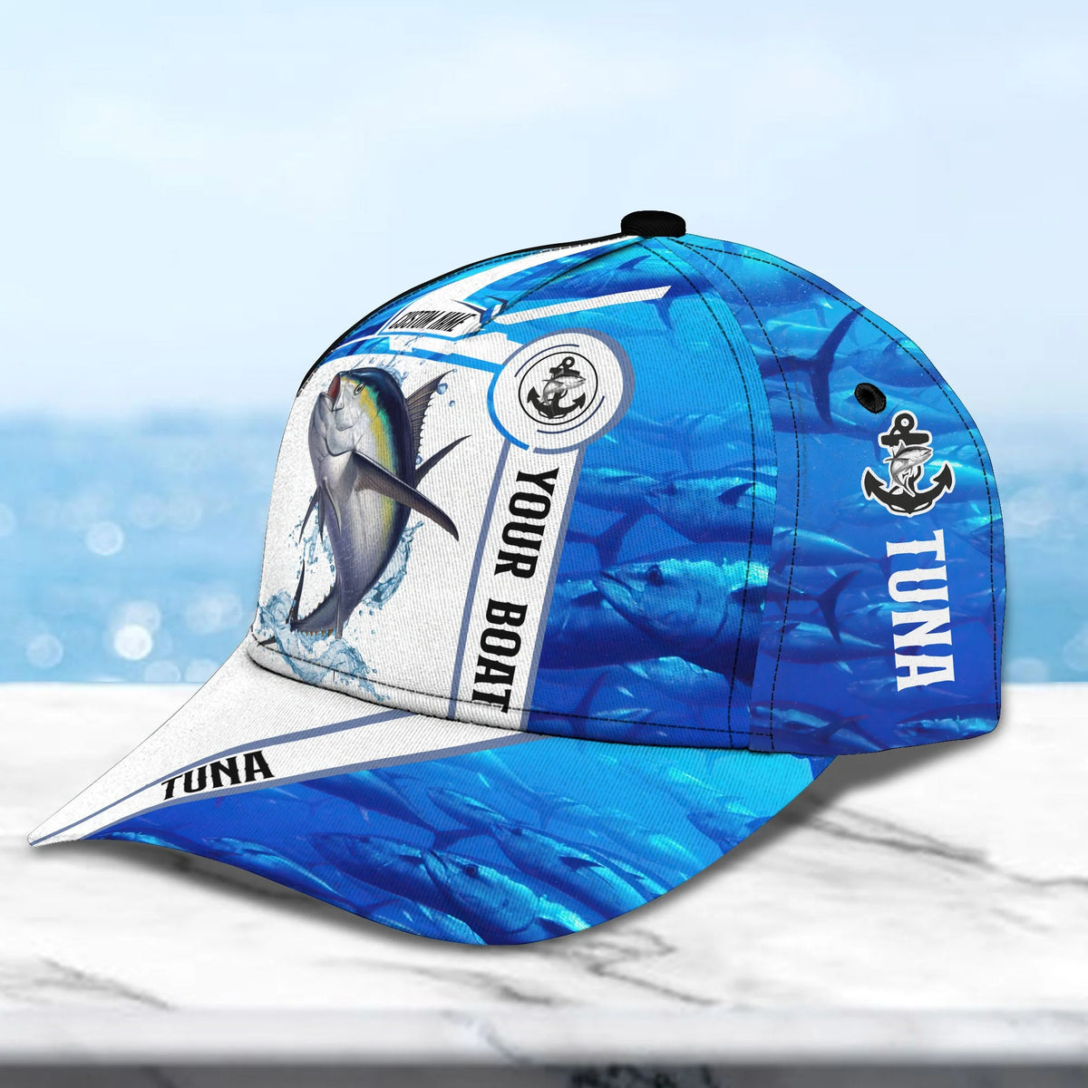 Tuna Ocean Fishing 2 - Personalized Name Cap - Nt168 - Ct071 FISH0235