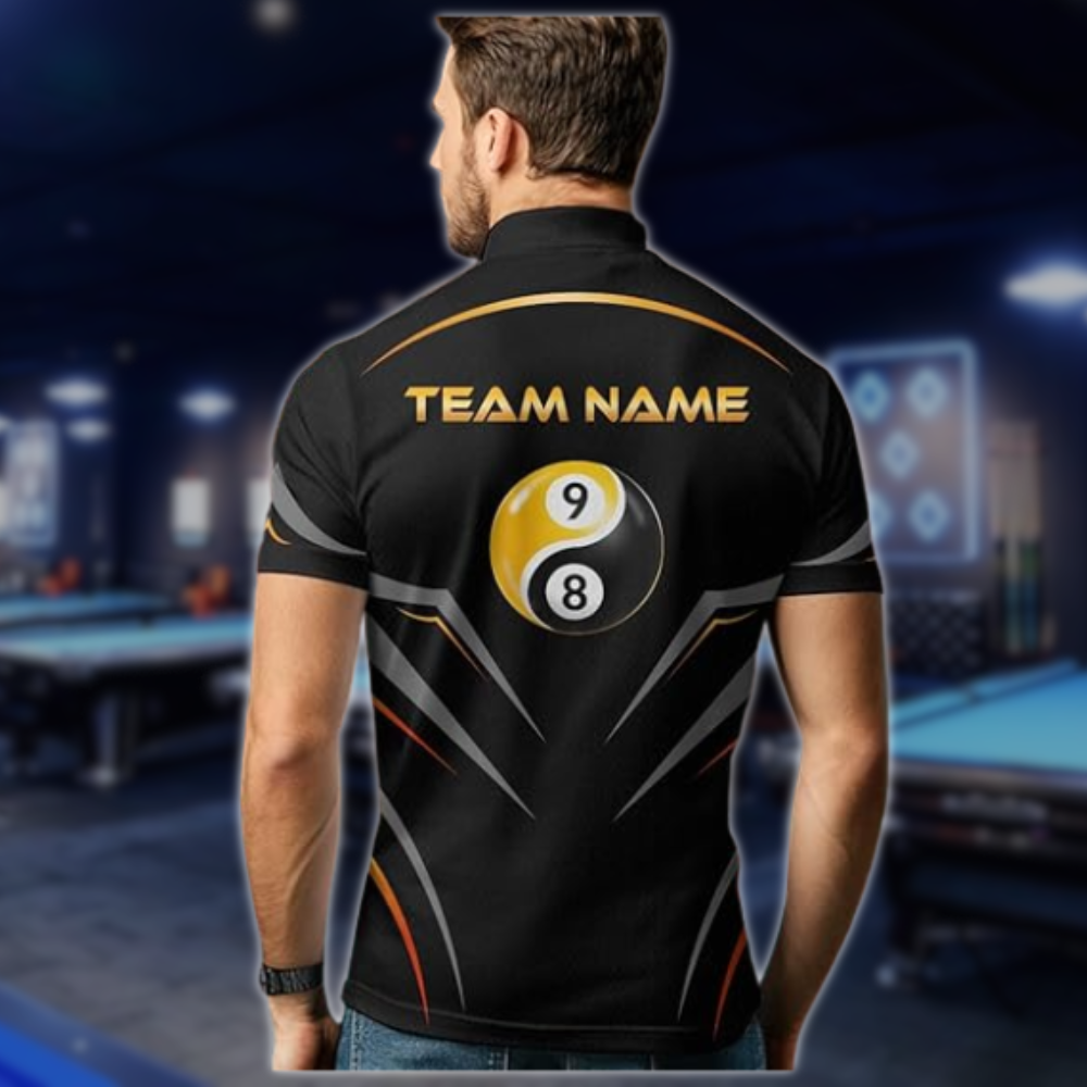 Custom 8 Ball 9 Ball Billiard Men Jersey, Custom Billiard Team Shirts BLD0112