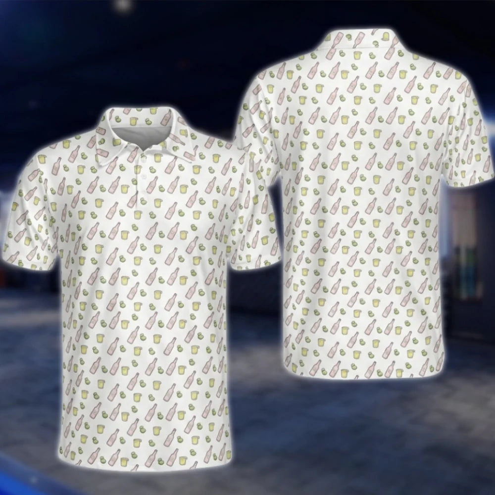 Men's Tequila Cocktail Golf Polo Shirt, Cocktail Golf Shirt GOF0106
