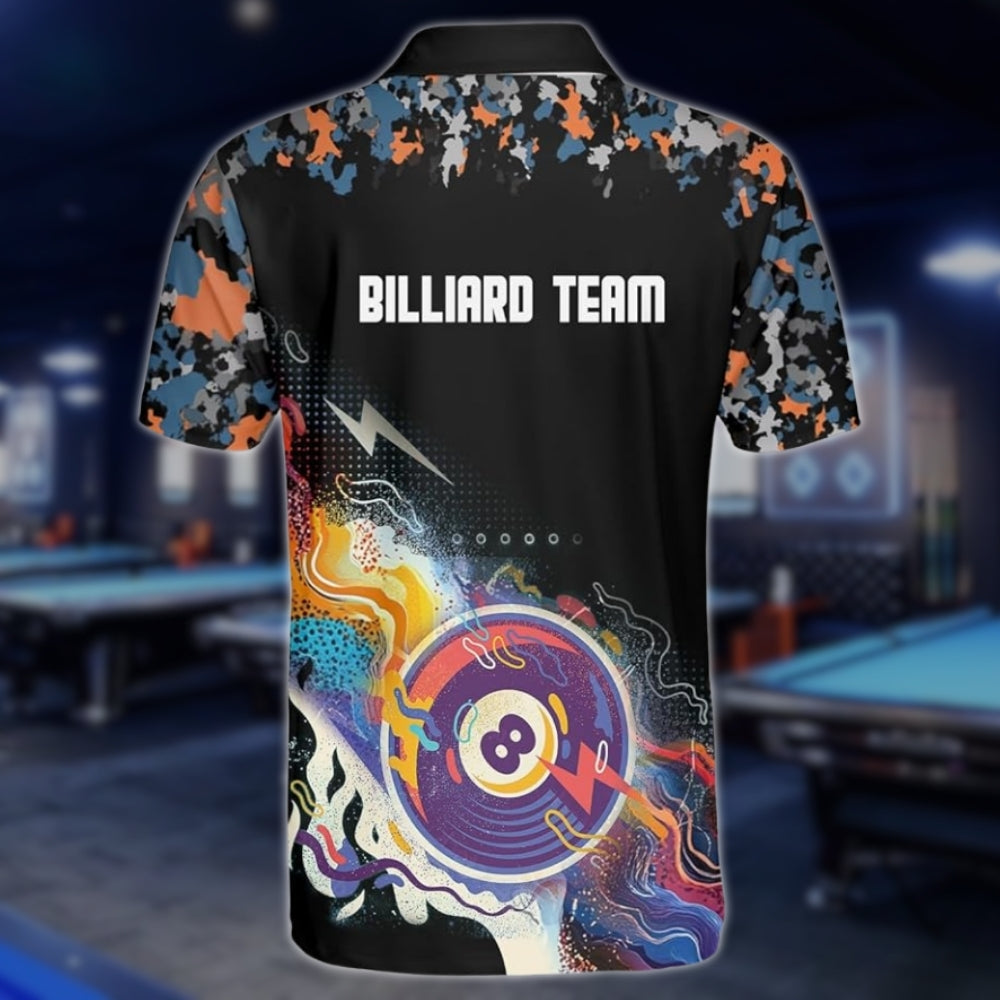 Custom 8 Ball Jersey Team Shirts For Men, Custom 8 Ball Billiard Shirts BLD0152