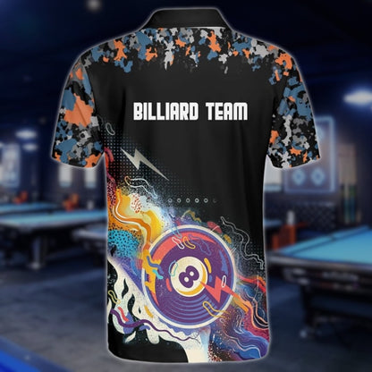 Custom 8 Ball Jersey Team Shirts For Men, Custom 8 Ball Billiard Shirts BLD0152