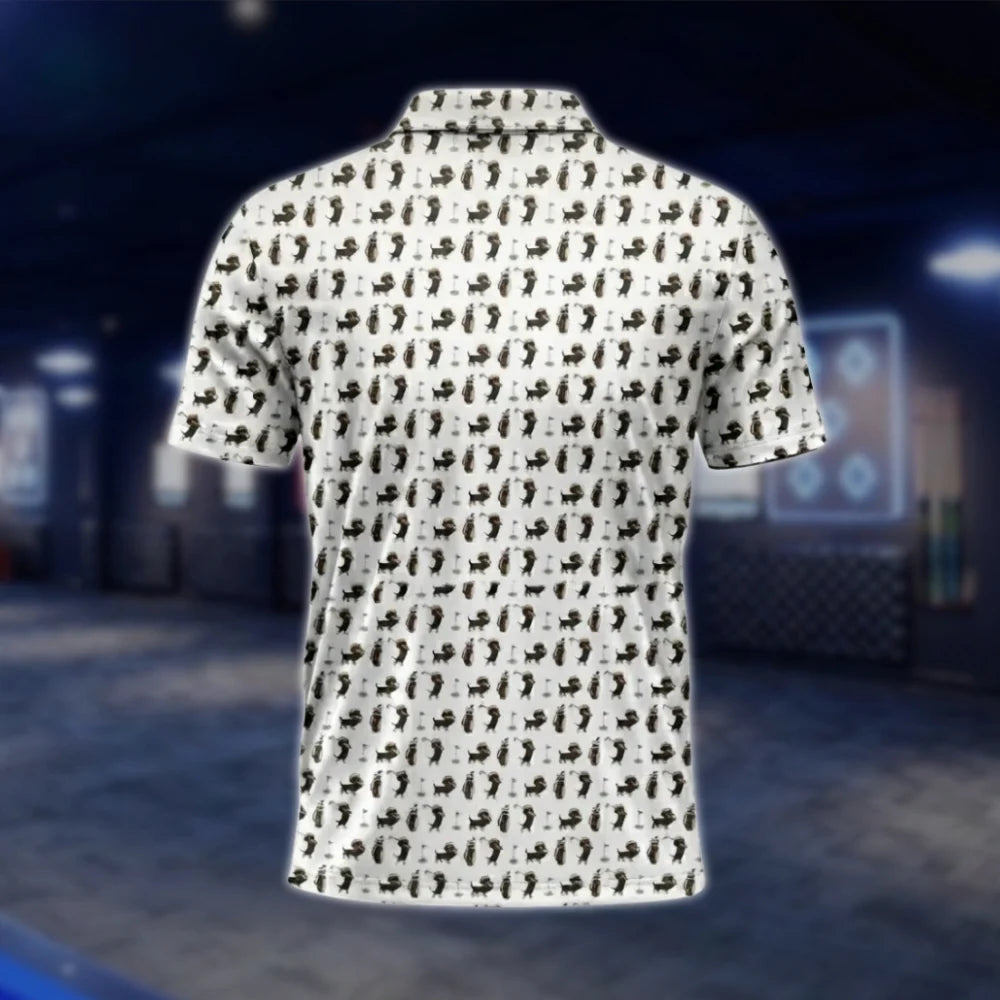Wiener Dog Golf Polo Shirt For Men, Dachshund Lover Golf Shirt GOF0050