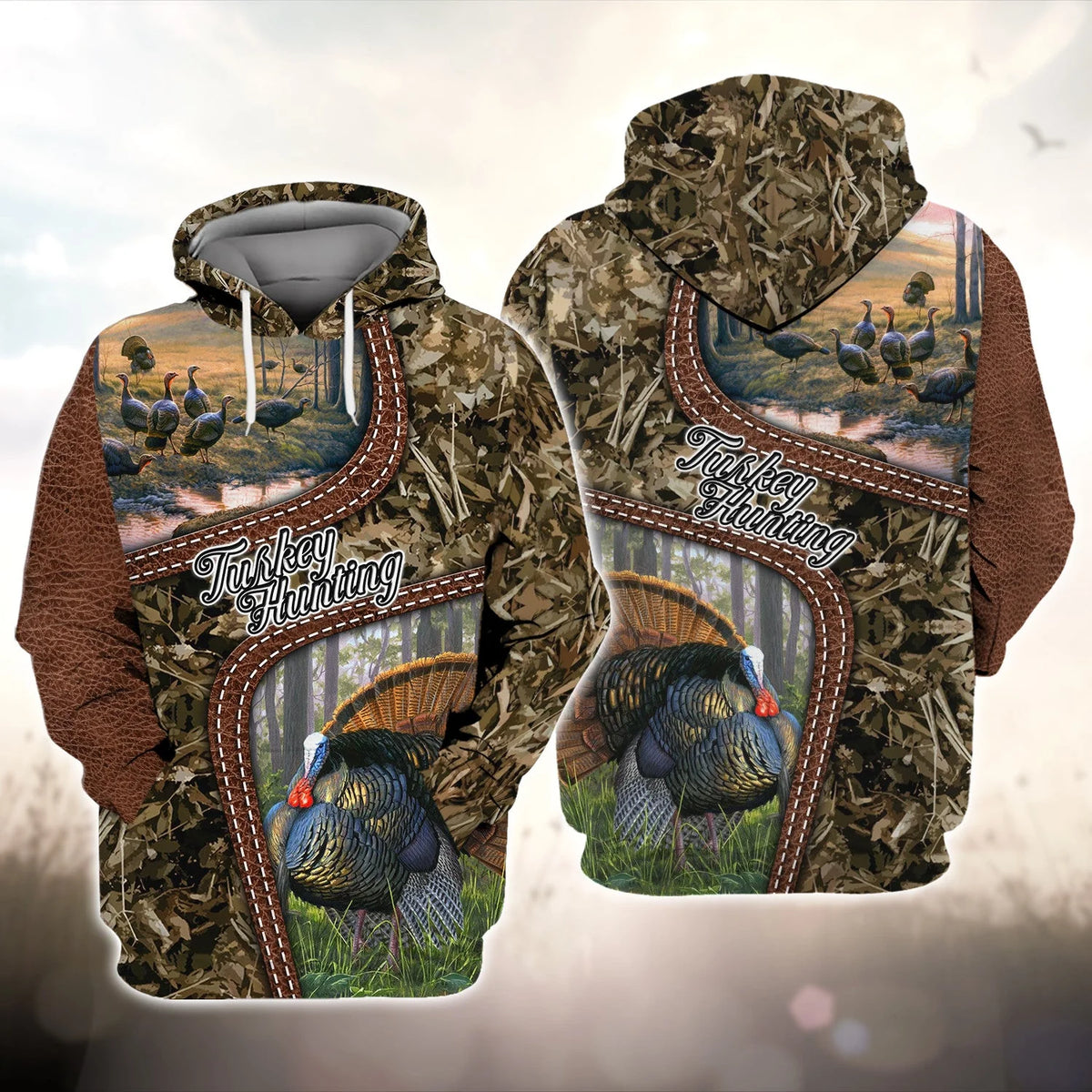 Turkey Bird Hunting Animal Hunter Camo Tattoo 3D All Over Printed Shirt HNT0132
