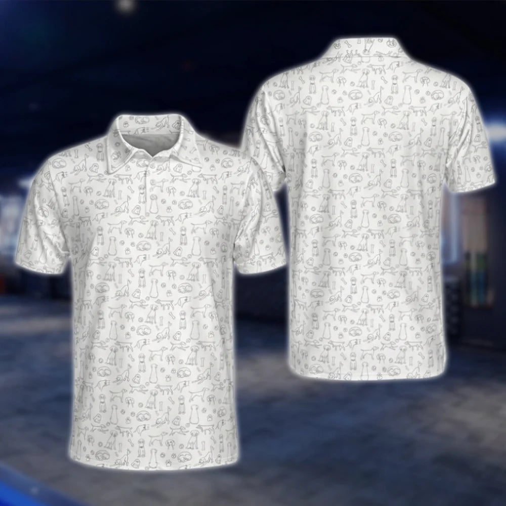 Weimaraner Dog Golf Polo Shirts Men, Weimaraner Lover Golf Shirts GOF0248