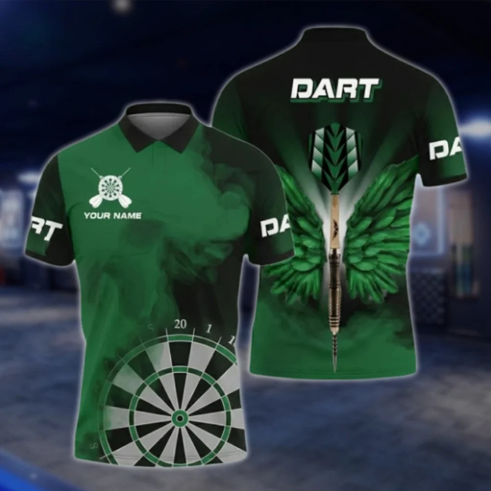 Custom Mens Red Swing Smoke Dart Polo Shirt, Custom Dart Player Shirts DAT0391