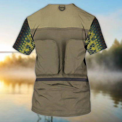 Fishing Shirt - Personalized Name 3D Tshirt Fising Vest - Hdmt ORN0108
