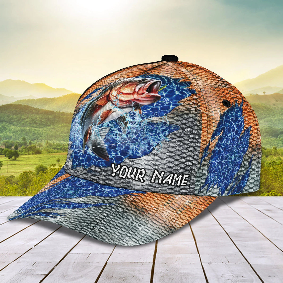 Fishing 02 - Personalized Name Cap - Pth98 FISH0169