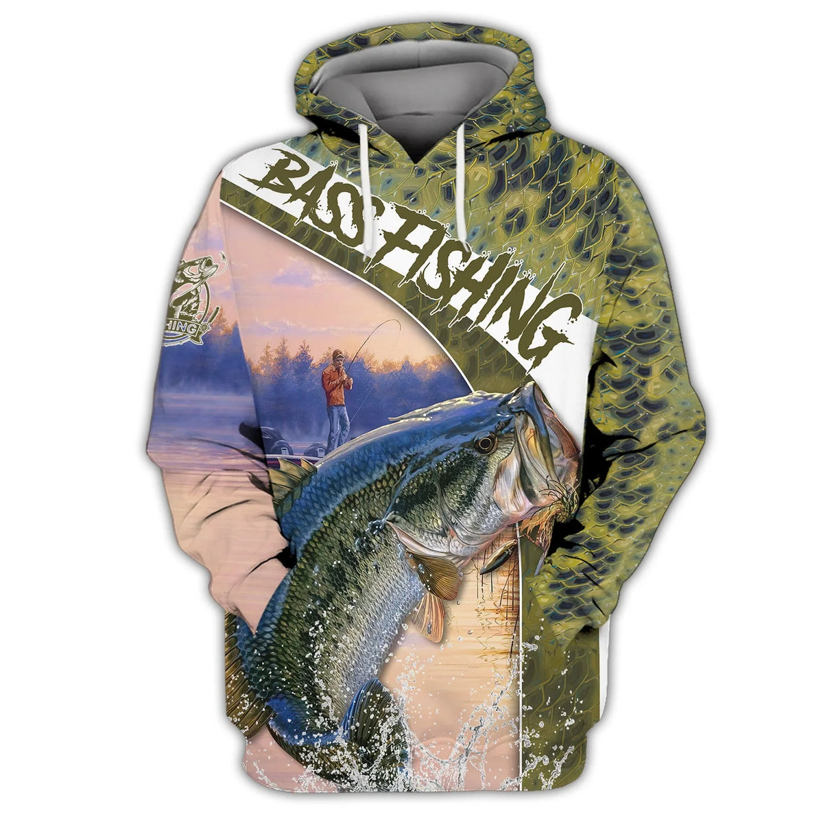 Fishing Shirt Bass Shirts for Men Fish 3D Printed Fishing Hoodie Tshirt FISH0079